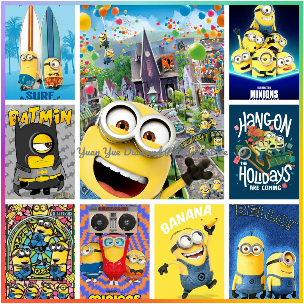 Resin Art For Beginners - 1 adet çerçevesiz Elmas Boyama Sevimli-M-Minions