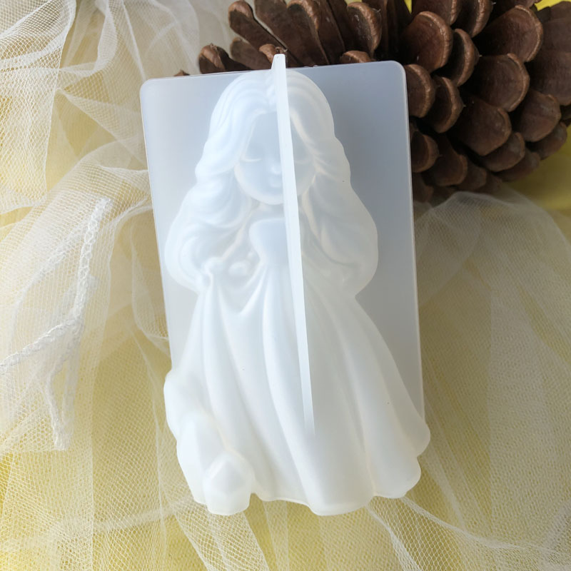 Silicone Mold Ocean - 3D Sevimli Prenses Silikon Mum Kalıp