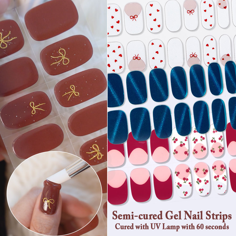 Uv Lamp Nail Resin - Yarı Kürlenmiş Jel Tırnak Şeritleri 16