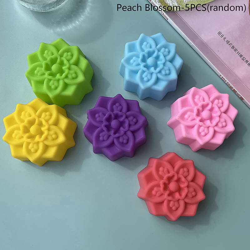 Resin Art Kitchen - 5 adet çiçek silikon mum kalıp