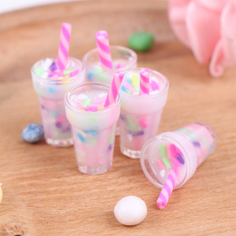 Resin Art Kitchen - 5 adet 1:12 Evcilik Minyatür Kremalı
