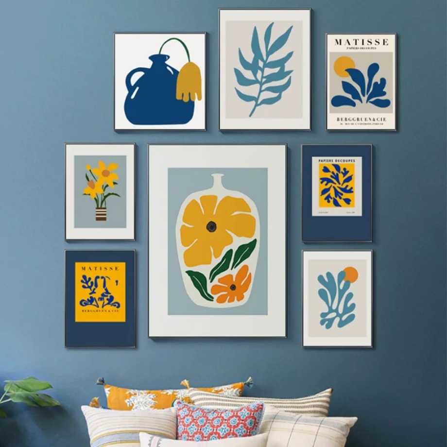 Resin Art Wall Decor - Henri Matisse Picasso Posterleri Baskılar Çiçek