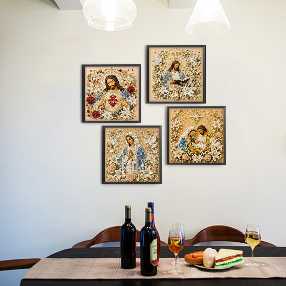 Resin Art Frame - 5D DIY İnci Boyama Kiti, Gergi