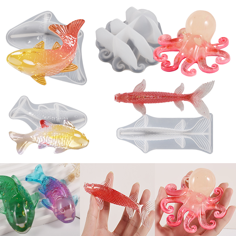 Silicone Mold Ocean - 3D Koi Balık Şekilli Epoksi Reçine