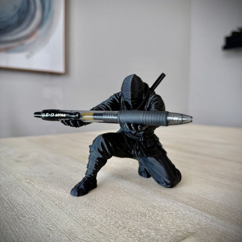 Resin Art Pen - Ninja Figürü Kalemlik 3D Baskılı Süs