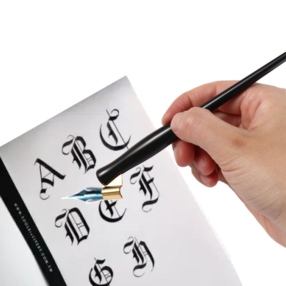 Resin Art Pen - Eğik divit kalemlik İngilizce Yazma Sanat