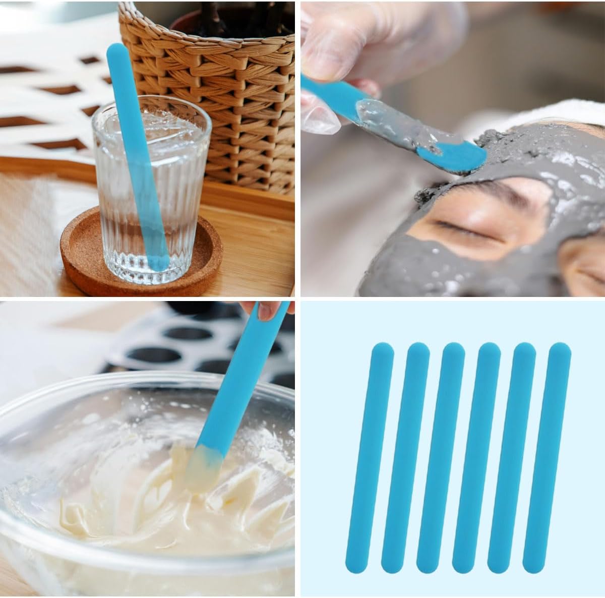 Resin Art Tool Kit - 4 adet silikon karıştırma çubukları, yeniden