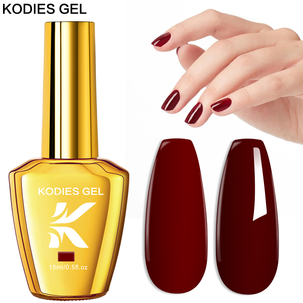 Uv Lamp Nail Resin - KODIES JEL Bordo Kırmızı Jel Oje