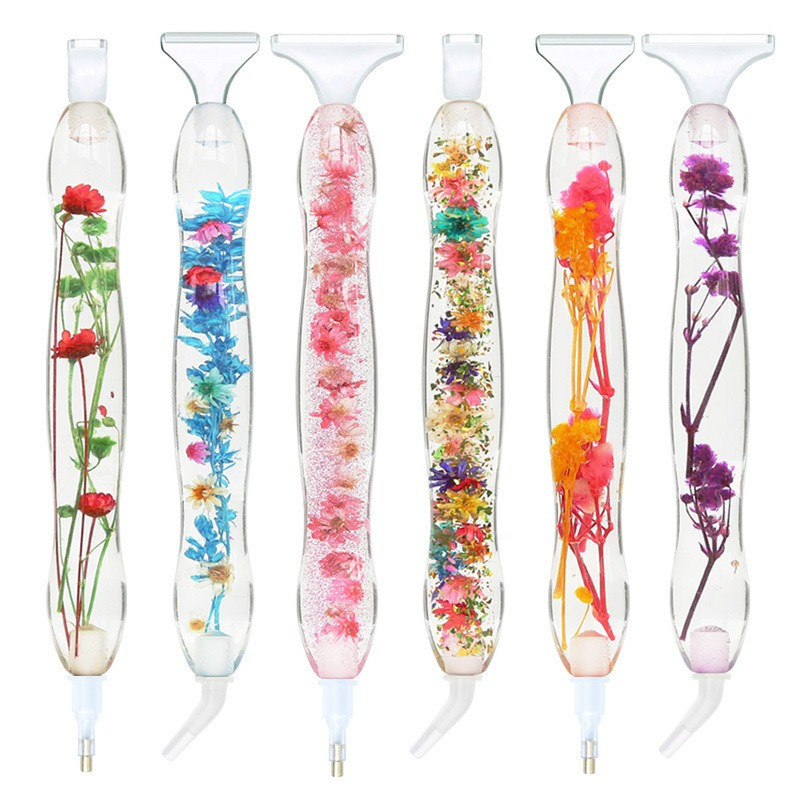 Resin Art Pen - 1 takım Çiçek Tasarımlı Reçine 5D
