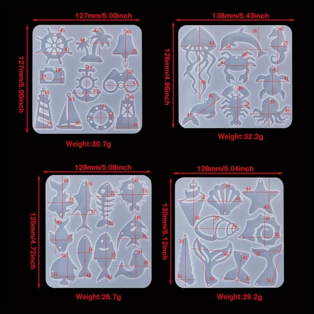 Okyanus temalı küpe ve kolye k - Silicone Mold Ocean incelemesi ve fiyatı