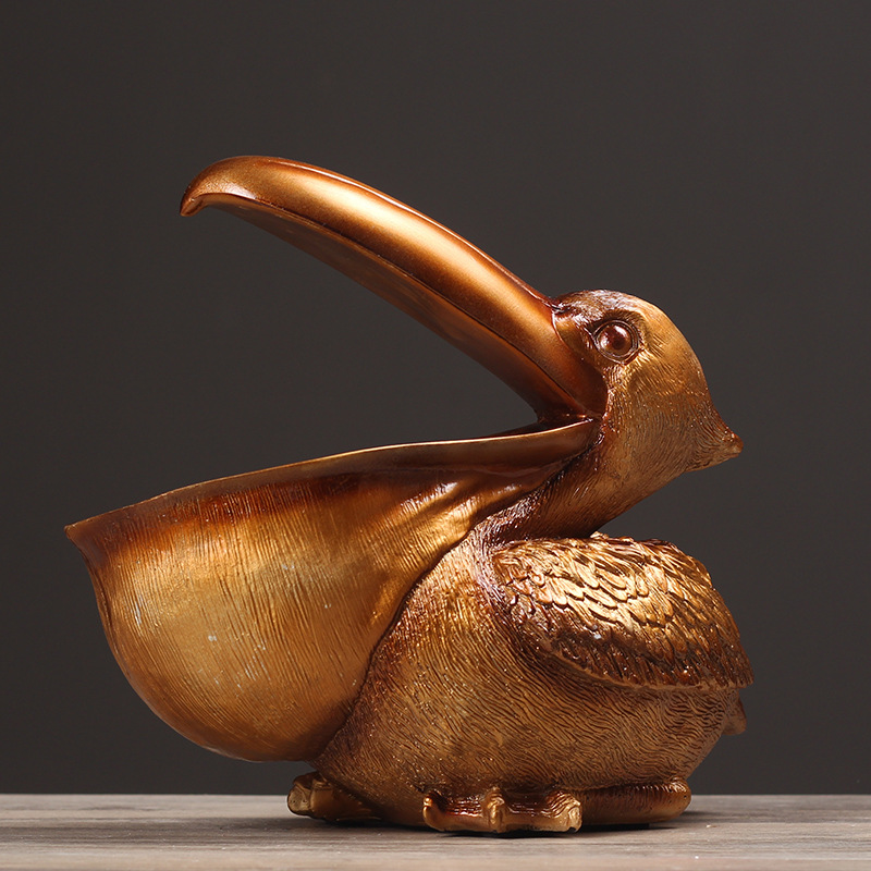 Pelican kuş figürlü süs Retro  - Resin Art Table incelemesi ve fiyatı