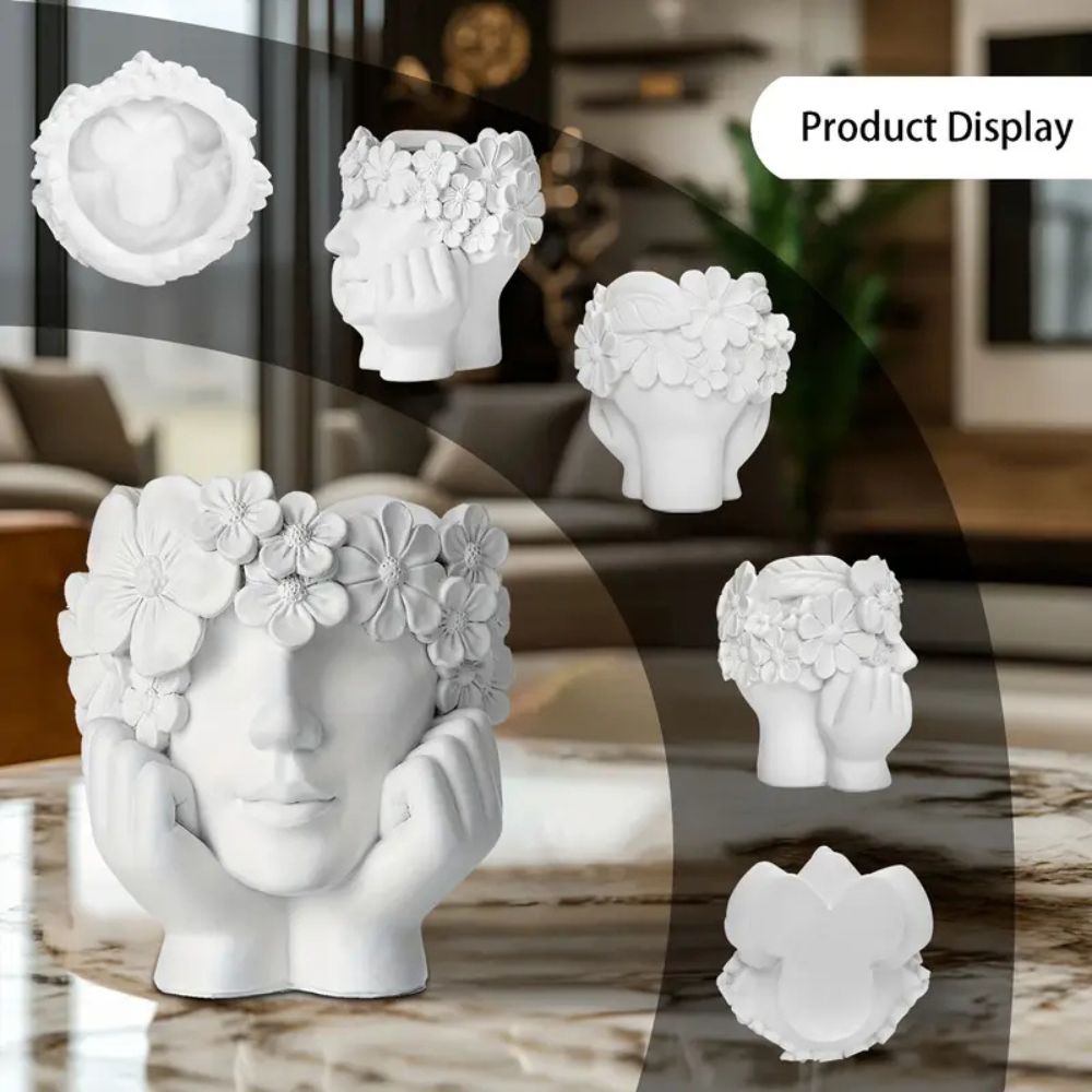 1 Parça Yaratıcı Kadın Yüz Sak - Resin Art Using Flowers incelemesi ve fiyatı
