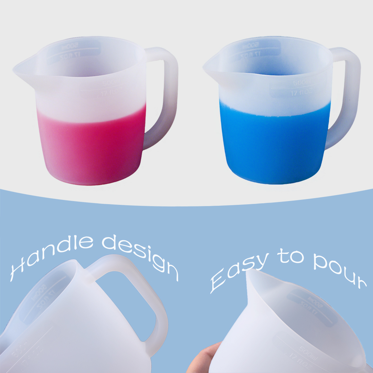 500 ML Silikon ölçüm kabı Sapl - Resin Art Tool Kit incelemesi ve fiyatı