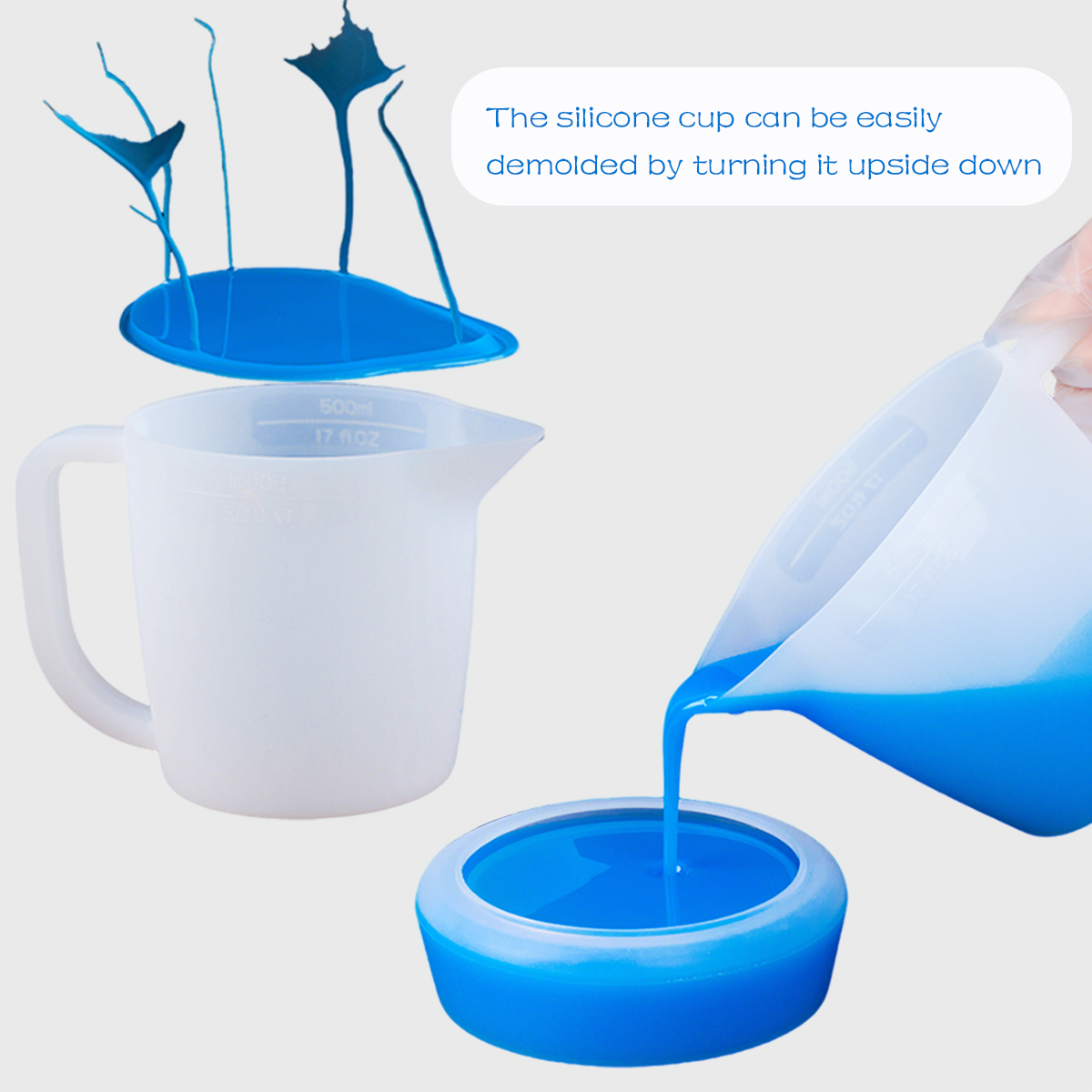 500 ML Silikon ölçüm kabı Sapl - Resin Art Tool Kit incelemesi ve fiyatı