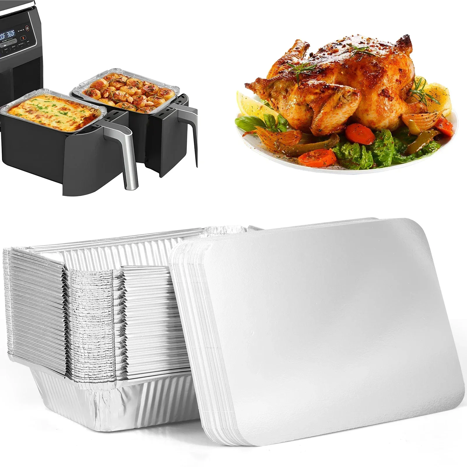 50/100 adet alüminyum folyo te - Tray Mold Rectangle incelemesi ve fiyatı
