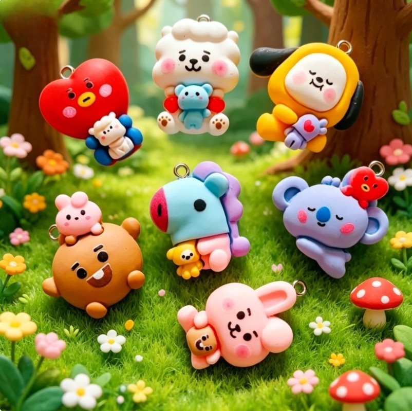 7 adet BT21 Reçine Karikatür F - Resin Art Accessories incelemesi ve fiyatı