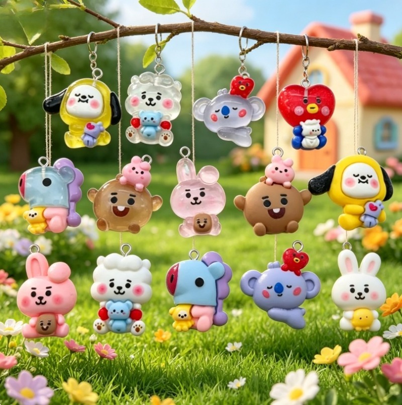 7 adet BT21 Reçine Karikatür F - Resin Art Accessories incelemesi ve fiyatı