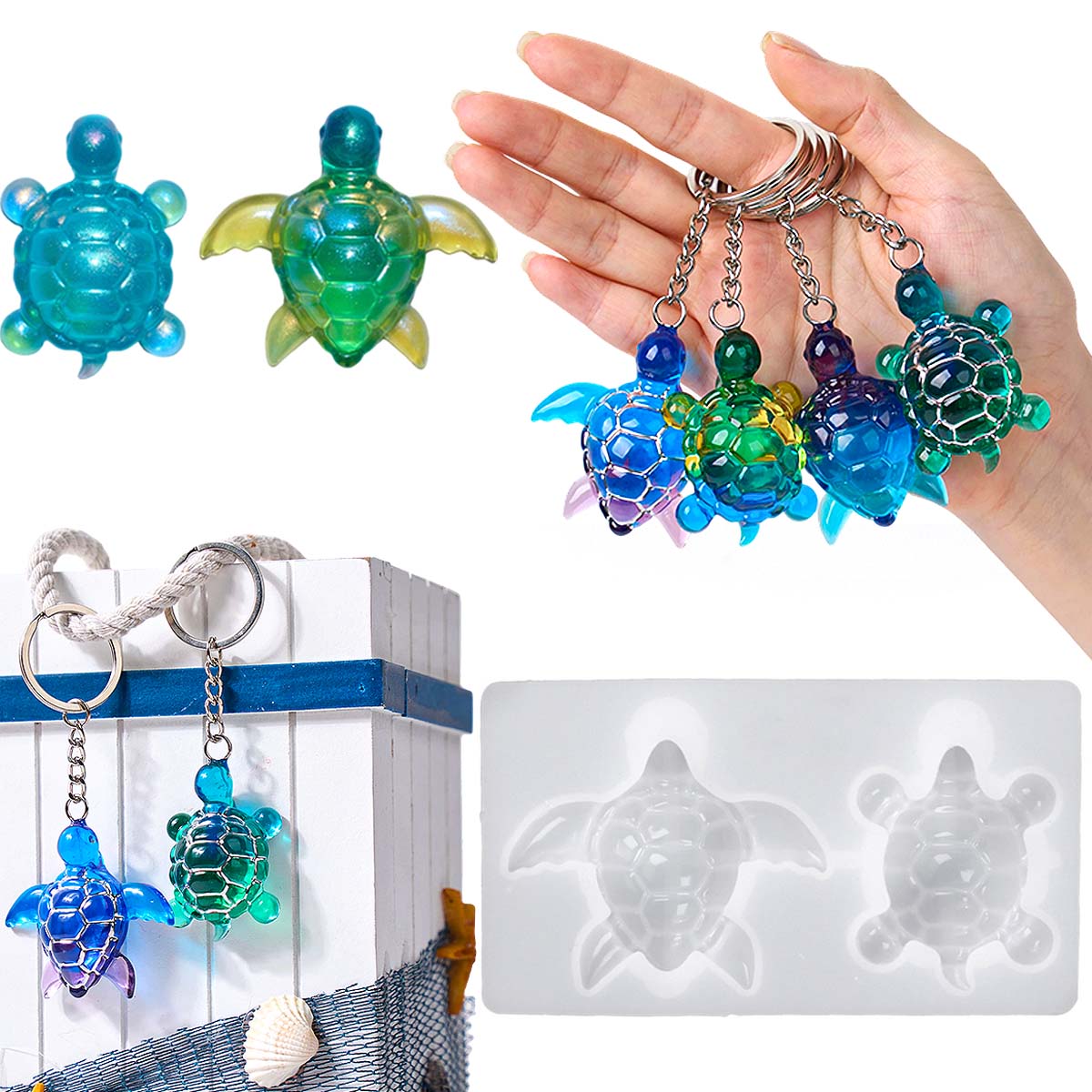 3D Deniz Kaplumbağası Anahtarl - Silicone Mold Ocean incelemesi ve fiyatı